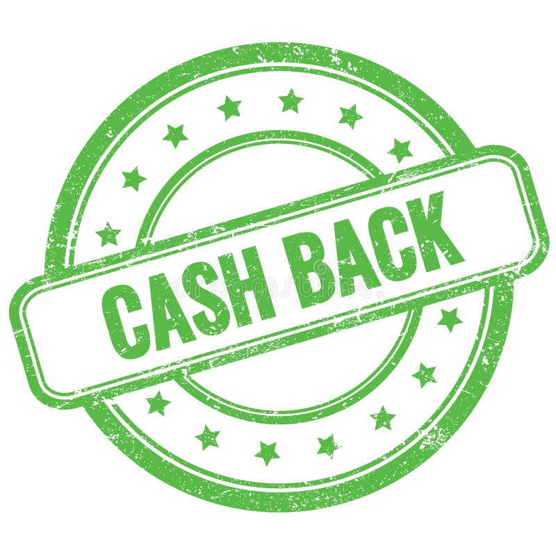 cash-back-text-on-green-grungy-round-rubber-stamp-stock-illustration