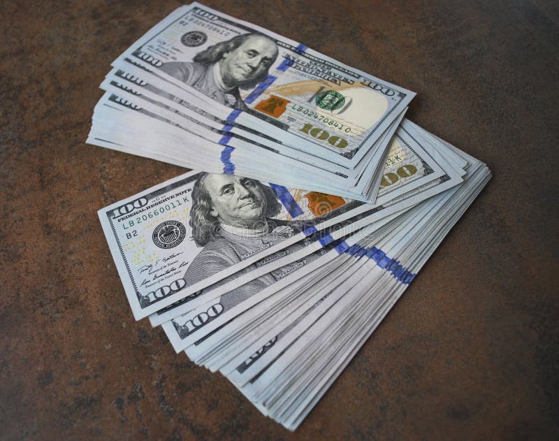 chash money on a table Stock Photo