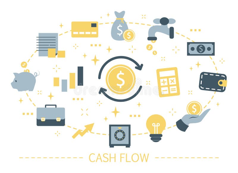Cash Flow Concept. Idea of Financial Growth Stock Vector - Illustration of financial, line: 142390716 Cash Flow Concept. Idea of Financial Growth Stock Vector - Illustration of financial, line: 142390716