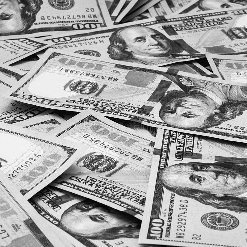 Cash Hundred Dollar Bills, Dollar Background Image. Scattered Dollars ...