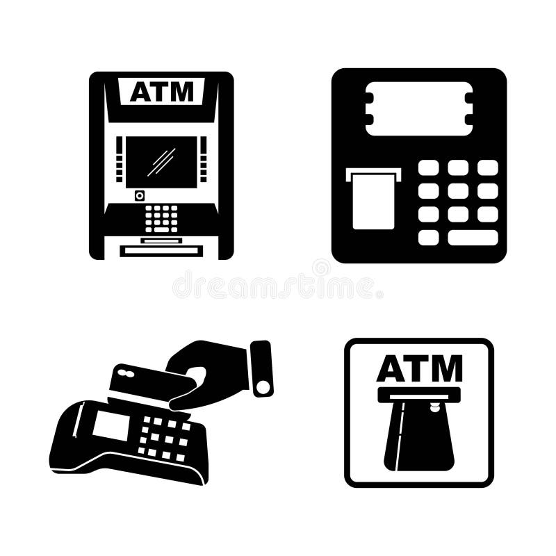 Cash machine and card,icon vector illustration design stock illustration