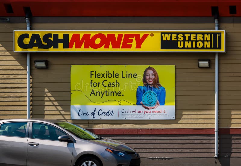 WESTERN UNION MONEY TRANSFER Editorial Photography - Image of cash