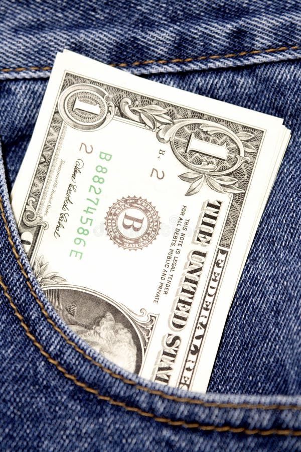 Cash in pocket stock photo. Image of cost, cash, money 6190478