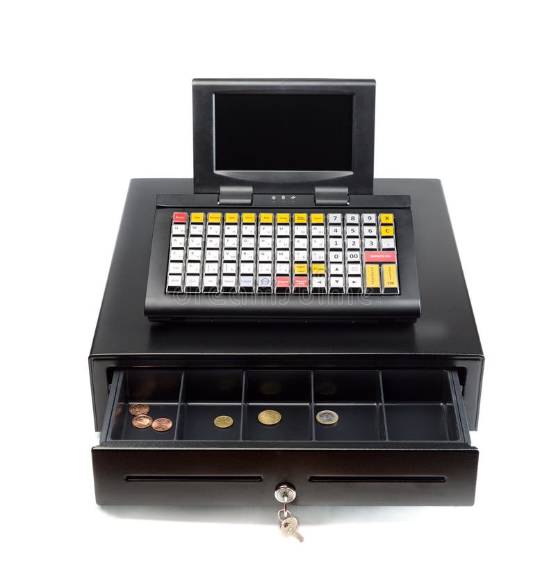 Cash Register on White