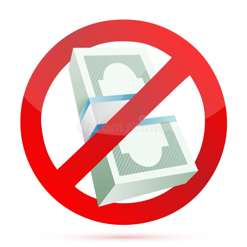 No Money Symbol stock illustration. Illustration of concept - 33982352