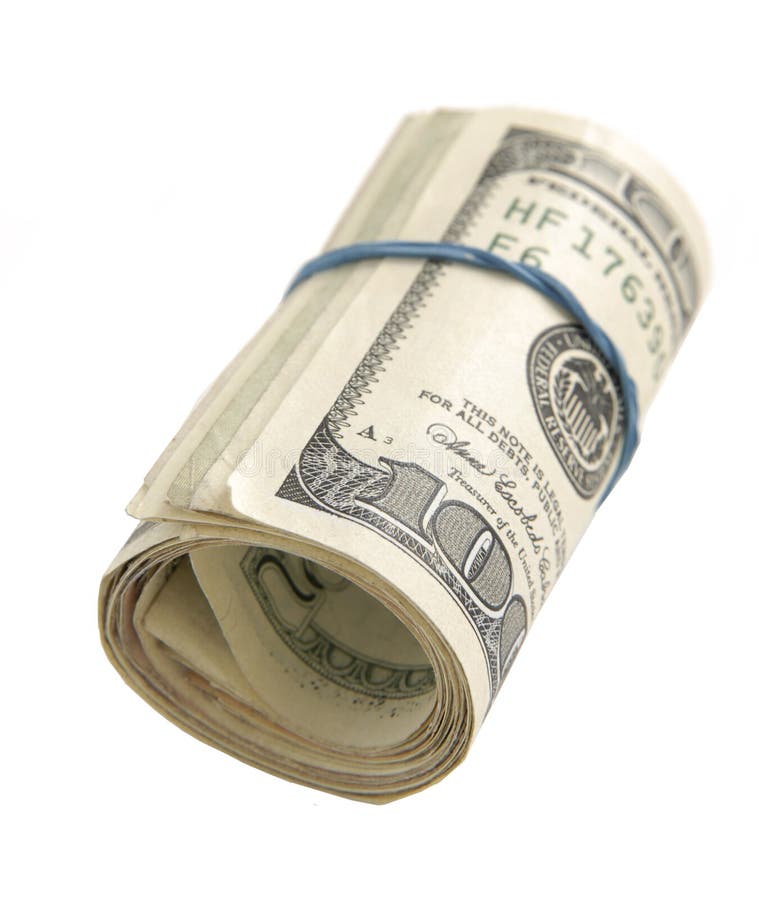 Roll of cash stock image. Image of rolled, roll, fifty 15936205