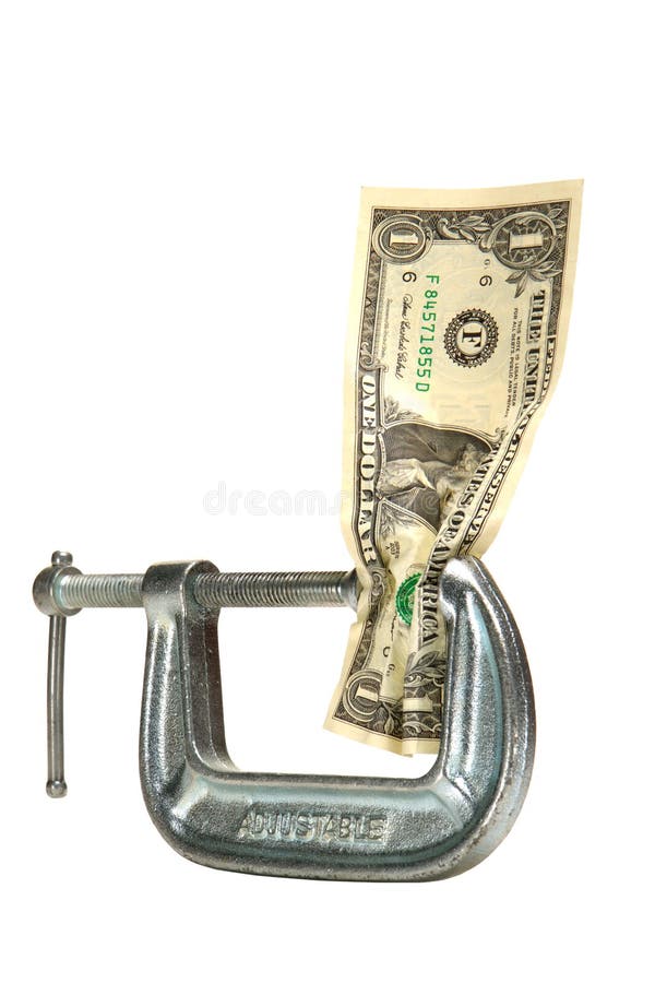 Cash squeeze стоковое фото rf