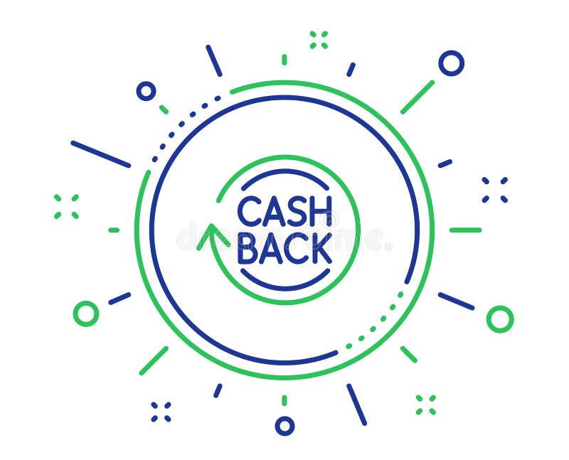 Cashback service line icon. Money transfer. Vector stock illustration