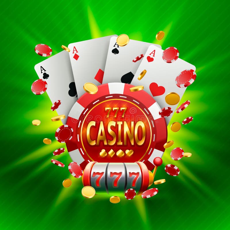 Free Vector  Cartoon casino realistic green composition with girl