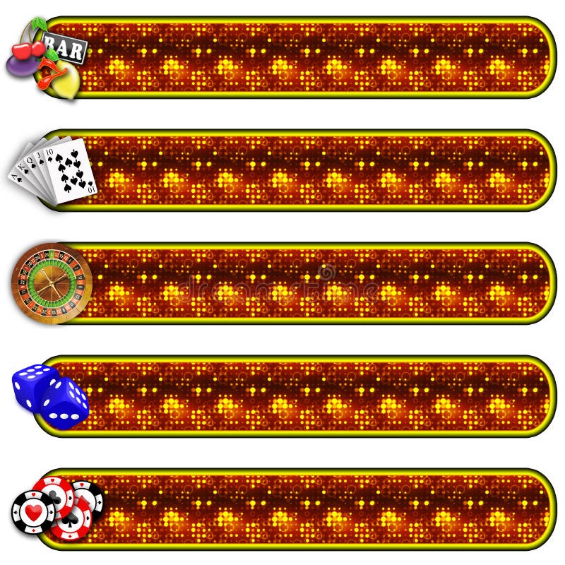 Casino banner set