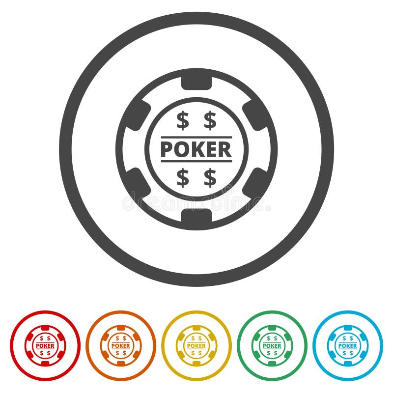 Casino chip icon, Poker icon, 6 Colors Included royalty free illustration Casino chip icon, Poker icon, 6 Colors Included royalty free illustration