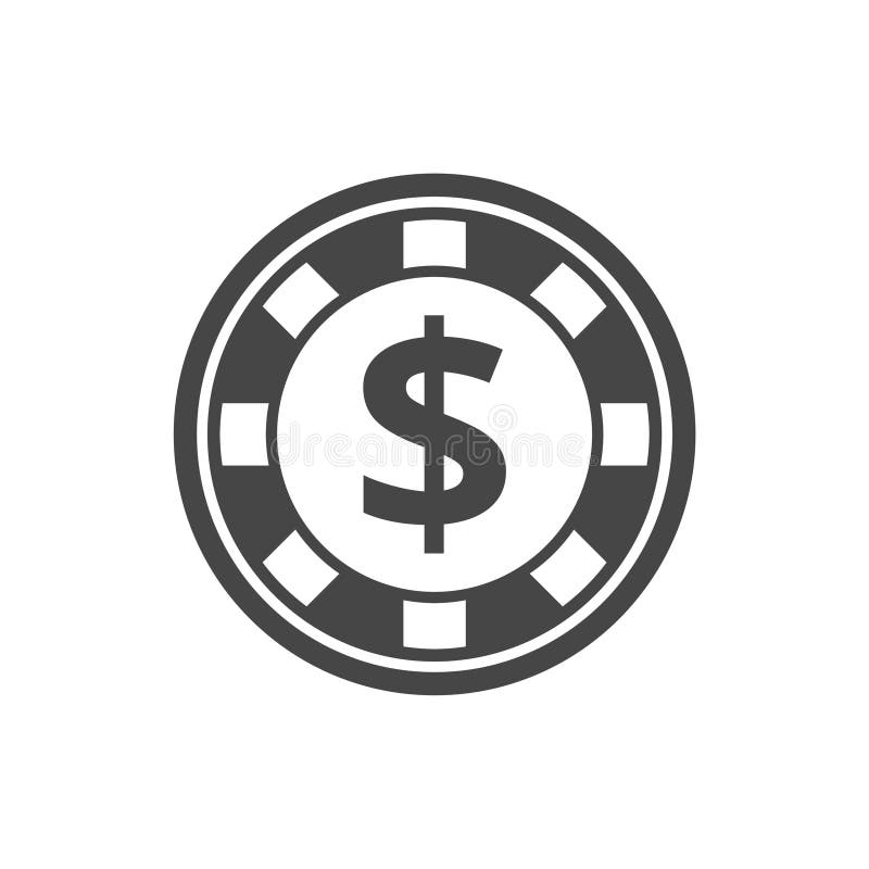 Casino chip icon stock illustration Casino chip icon stock illustration