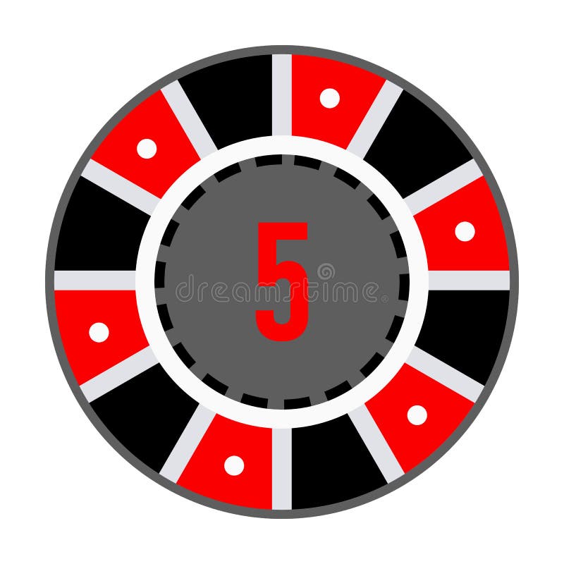 Casino Chip Vector Icon.Cartoon Vector Icon Isolated on White