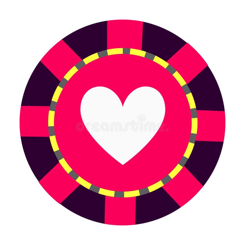 Casino Chip Vector Icon.Cartoon Vector Icon Isolated on White