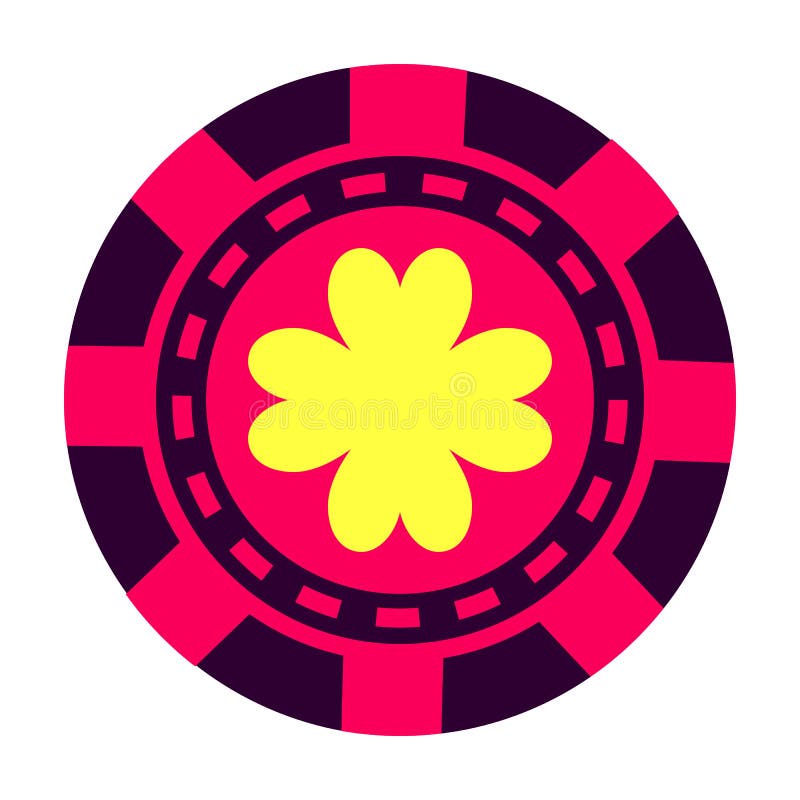 Casino Chip Vector Icon.Cartoon Vector Icon Isolated on White