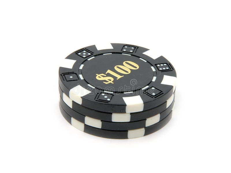 Casino Chips 100. stock photo. Image of chips, isolated 87608