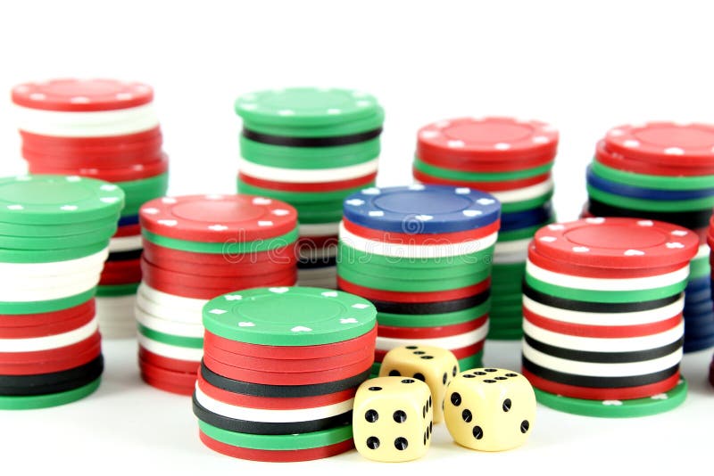 Casino chips and dices stock image. Image of leisure 21969261