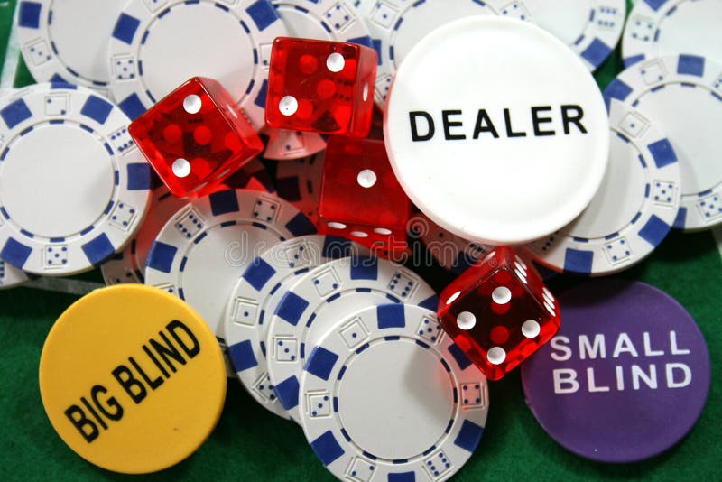 Casino chips and dices