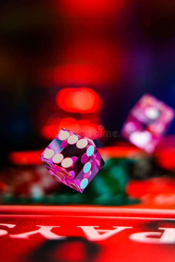 Casino Craps dice close up stock photo. Image of addiction 181483790
