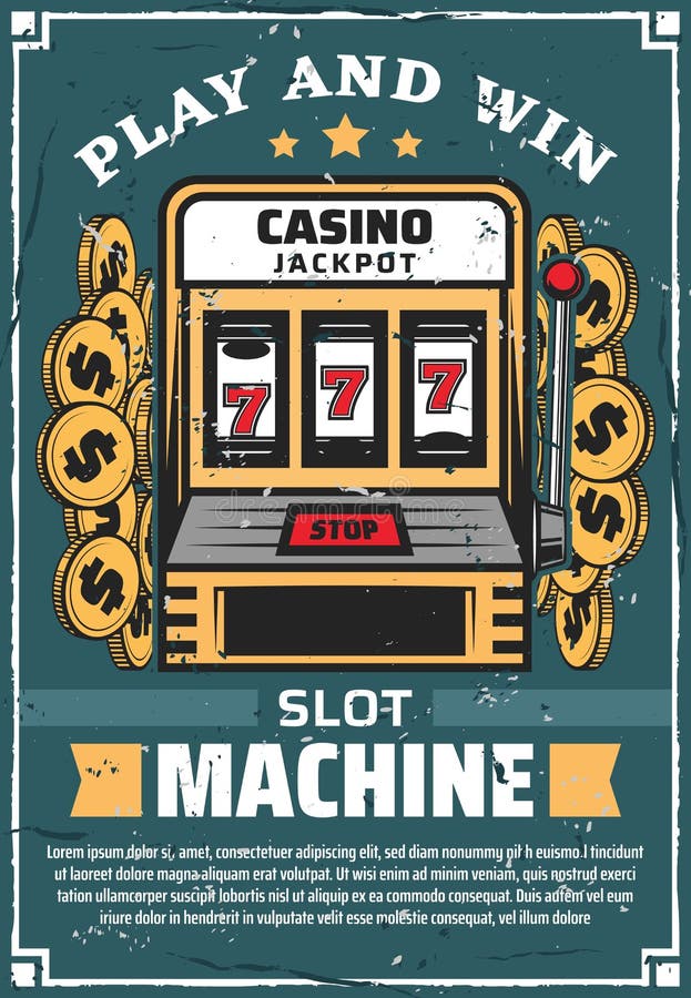 Casino gambling club slot machine, vector