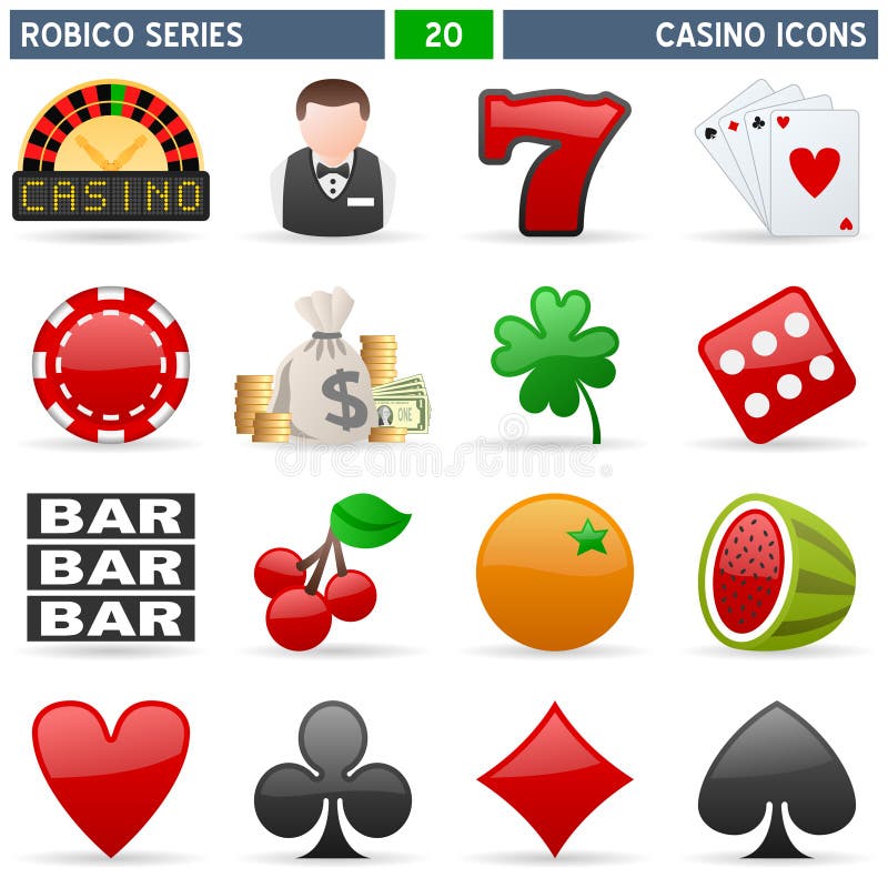 Casino Icons - Robico Series vector illustration Casino Icons - Robico Series vector illustration