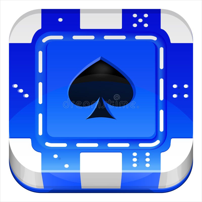 Casino Poker Vector 3d Square App Icon. Stock Vector - of poker, luck: 70826205