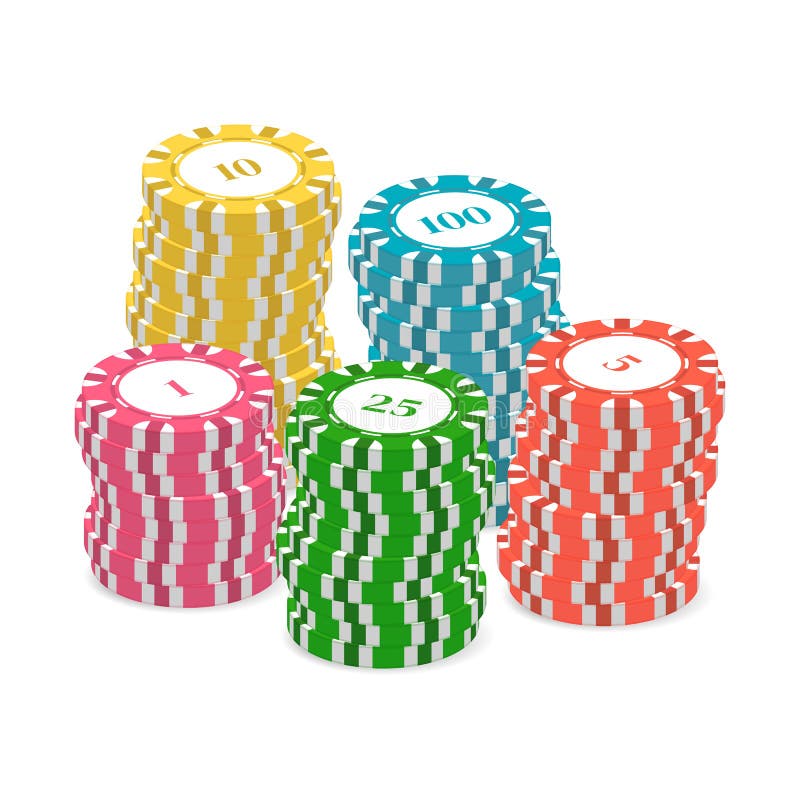 Casino and Poker Chips. Element for Design Creation Stock Vector