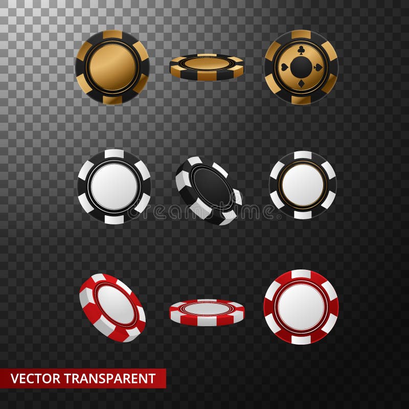 Casino Poker Chips Flying. Vector Illustration Stock Vector