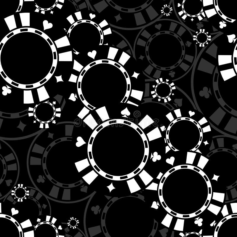 Casino Poker Chips Icon Seamless Pattern. Stock Vector - Illustration