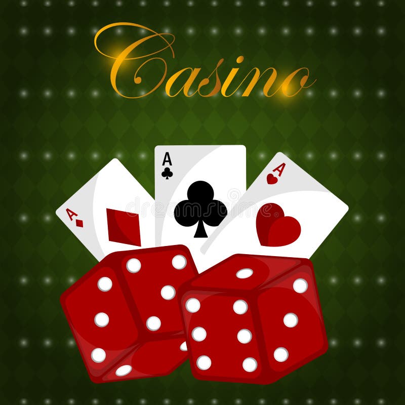 Casino poster illustration stock vector. Illustration of gamble - 159297843