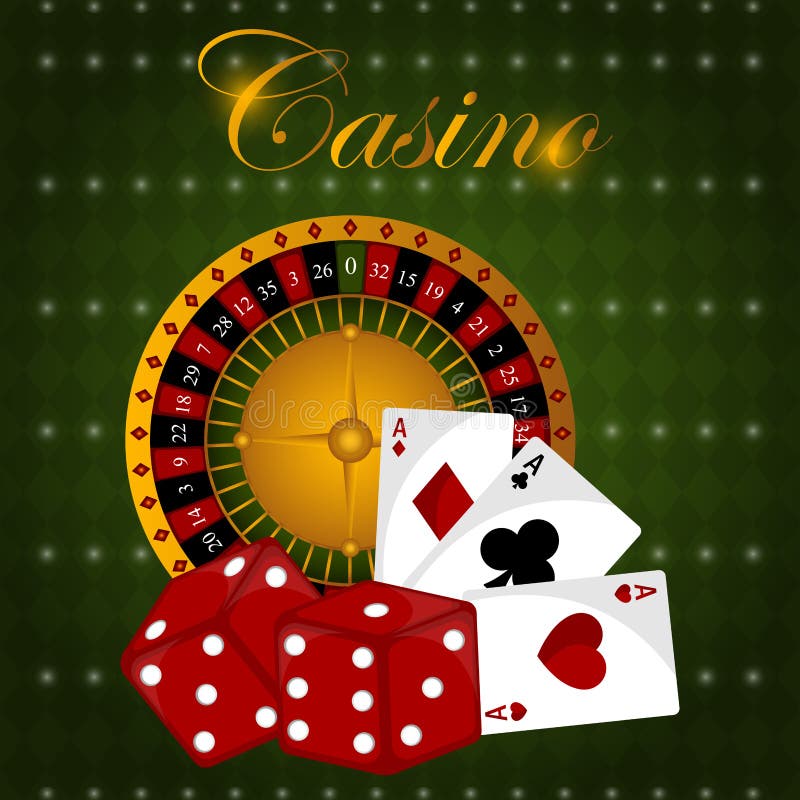 Casino poster illustration stock vector. Illustration of gamble - 159297831