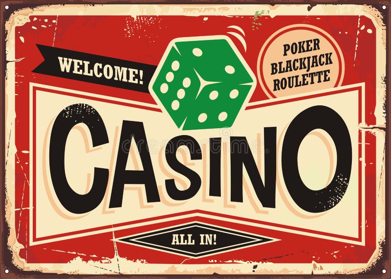 Casino retro sign royalty free illustration Casino retro sign royalty free illustration