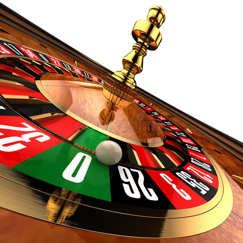 Casino Roulette on white stock illustration. Illustration of