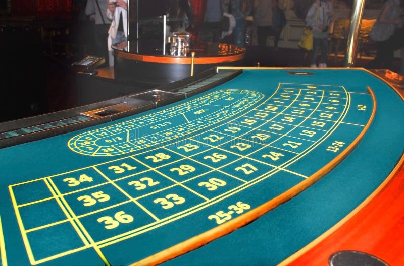 Casino. a Table for the European Roulette Stock Photo Image of