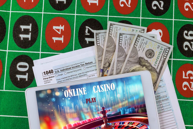 Casino Winnings a Necessity of 1040 Tax Form during Tax Time Stock Image Image of payment