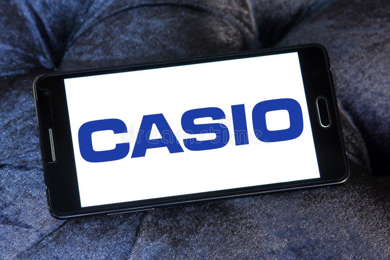 Logo of global fashion company casio on samsung mobile phone. Logo of global fashion company casio on samsung mobile phone