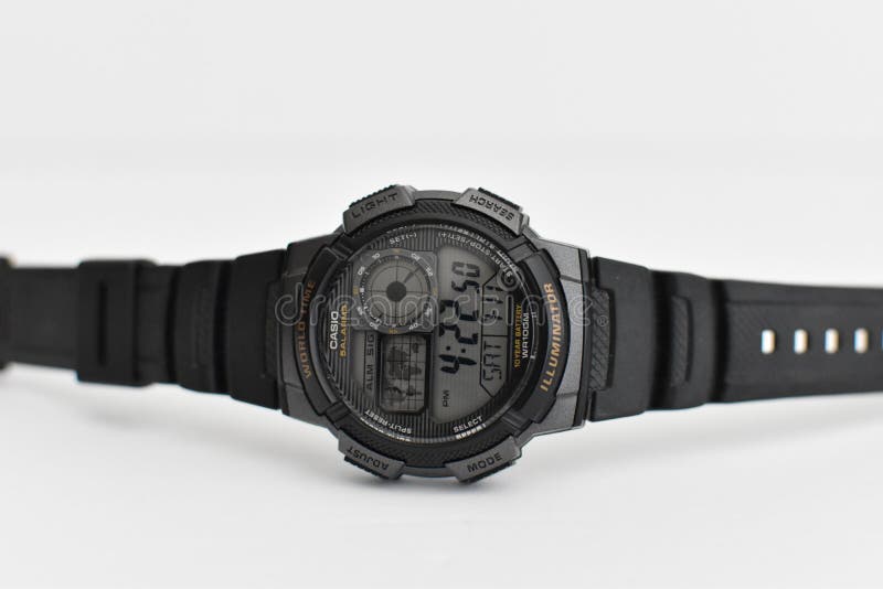 Casio mens world time digital sport watch blacksilver ae1000w1bv