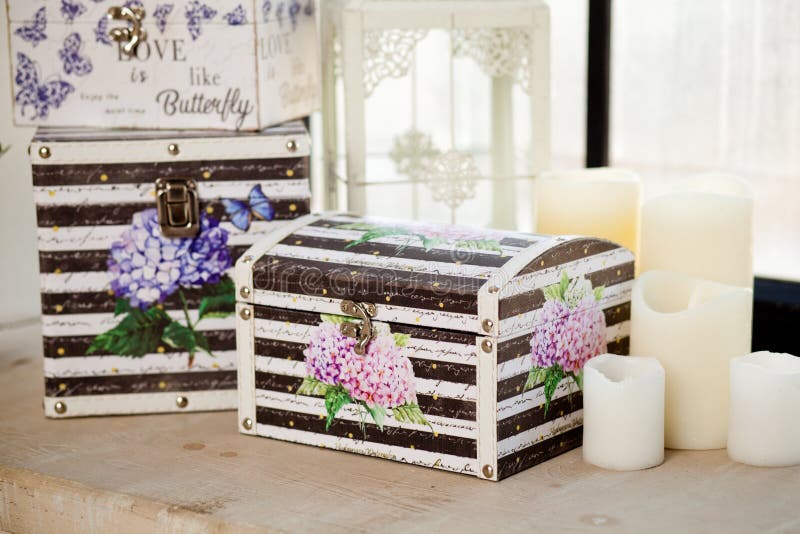 Casket for Needlework, Sewing in Style Interior. Using for Atelier and