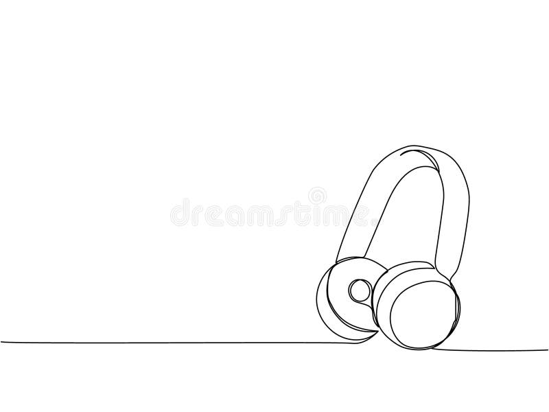 Casque Doodle Icône écouteurs Dispositif D'écoute Audio