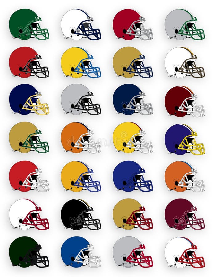 Casques de football illustration de vecteur Casques de football illustration de vecteur