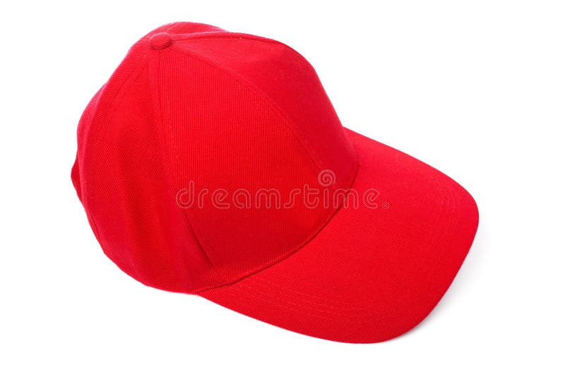 Casquette de baseball rouge photo stock Casquette de baseball rouge photo stock