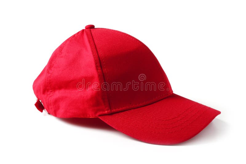 Casquette de baseball rouge photo libre de droits Casquette de baseball rouge photo libre de droits