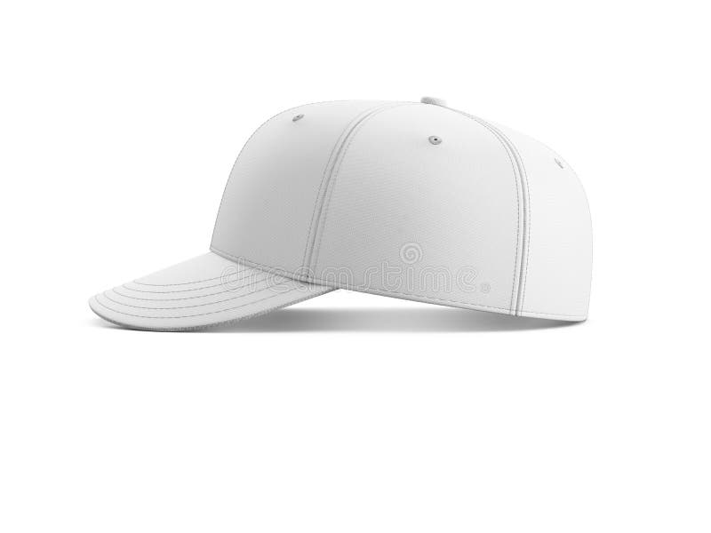 Casquette de baseball vide blanche. illustration de vecteur