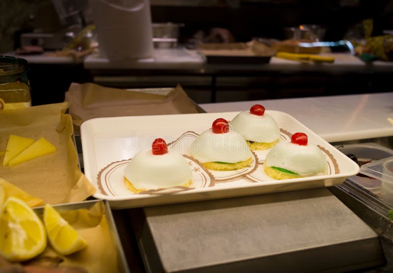 Cassatella di St Agata, typical cake from Catania, Sicily, Italy. Italian cakes. Cassatella di St Agata, typical cake from Catania, Sicily, Italy. Italian cakes.