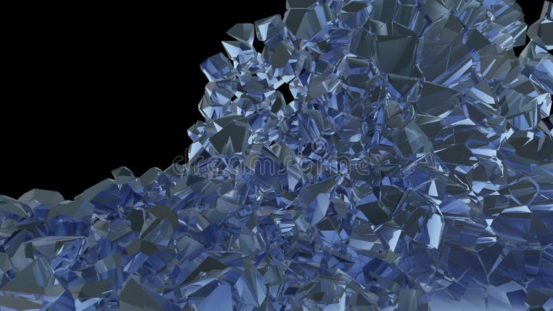 Casser la glace bleue mur de glace 3d style crack cristal
