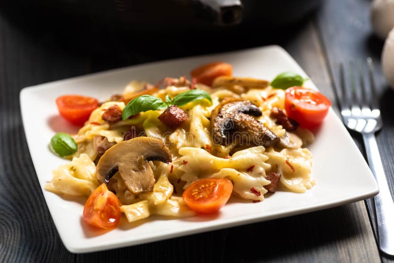 913 Pasta Sausage Mushrooms Stock Photos - Free & Royalty-Free Stock