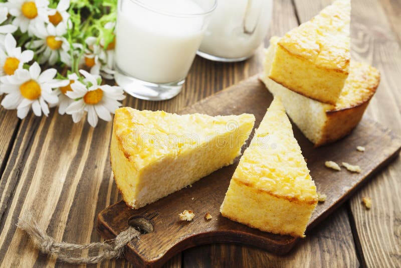 Sformato di miglio e ricotta fotografia stock libera da diritti