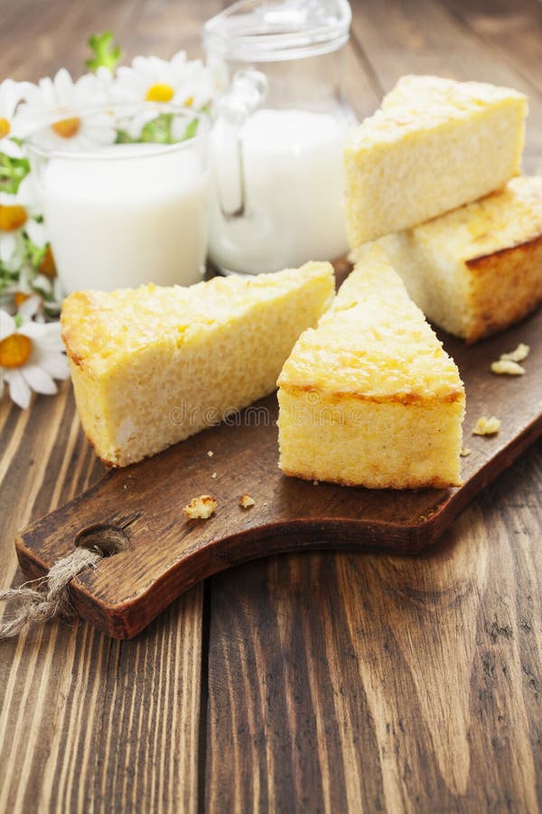 Sformato di miglio e ricotta immagine stock libera da diritti