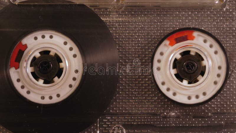 Cassette de bande sonore photo macro rapidement en avant d'un arbre banque de vidéos