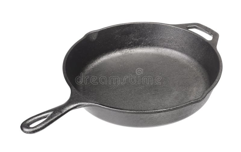 Cast Iron Frying Pans Isolated on White Stock Image Image of iron